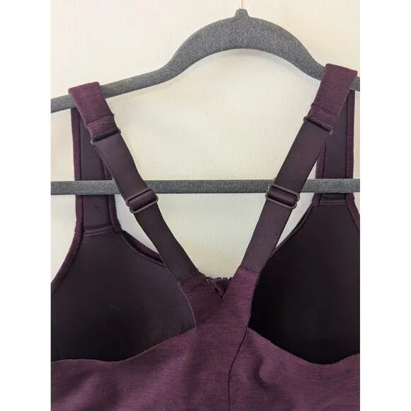 Knockout by Victorias Secret Purple Front-Close Sports Bra 36C Adjustable Straps - Picture 4 of 9